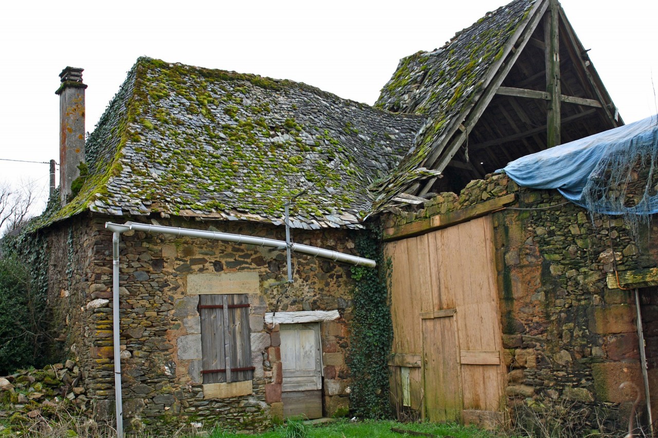 large derelict building