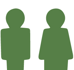man and woman green icon - life insurance